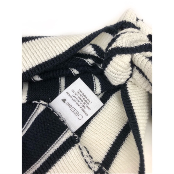 Intermix Gia Sweater Navy White Striped Size P - Picture 7 of 8